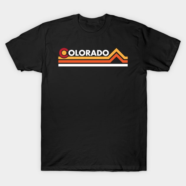 Retro Colorado Mountains T-Shirt by Aurver